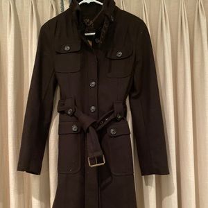Esprit black trench coat size S